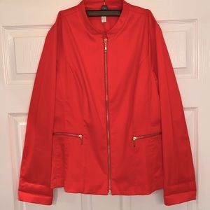 Charter Club Salmon Colored Jacket w/ Gold Zipper